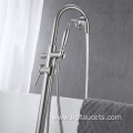 Brushed Waterfall Floorstanding Bathtub Faucet